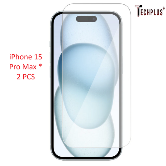 iPhone 15 Pro Max Tempered Glass Screen Protector 9H – 2 Pack | Premium Protection