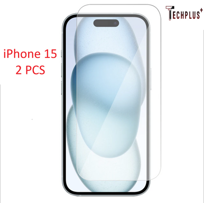 iPhone 15 Tempered Glass Screen Protector 9H – 2 Pack | Premium Protection
