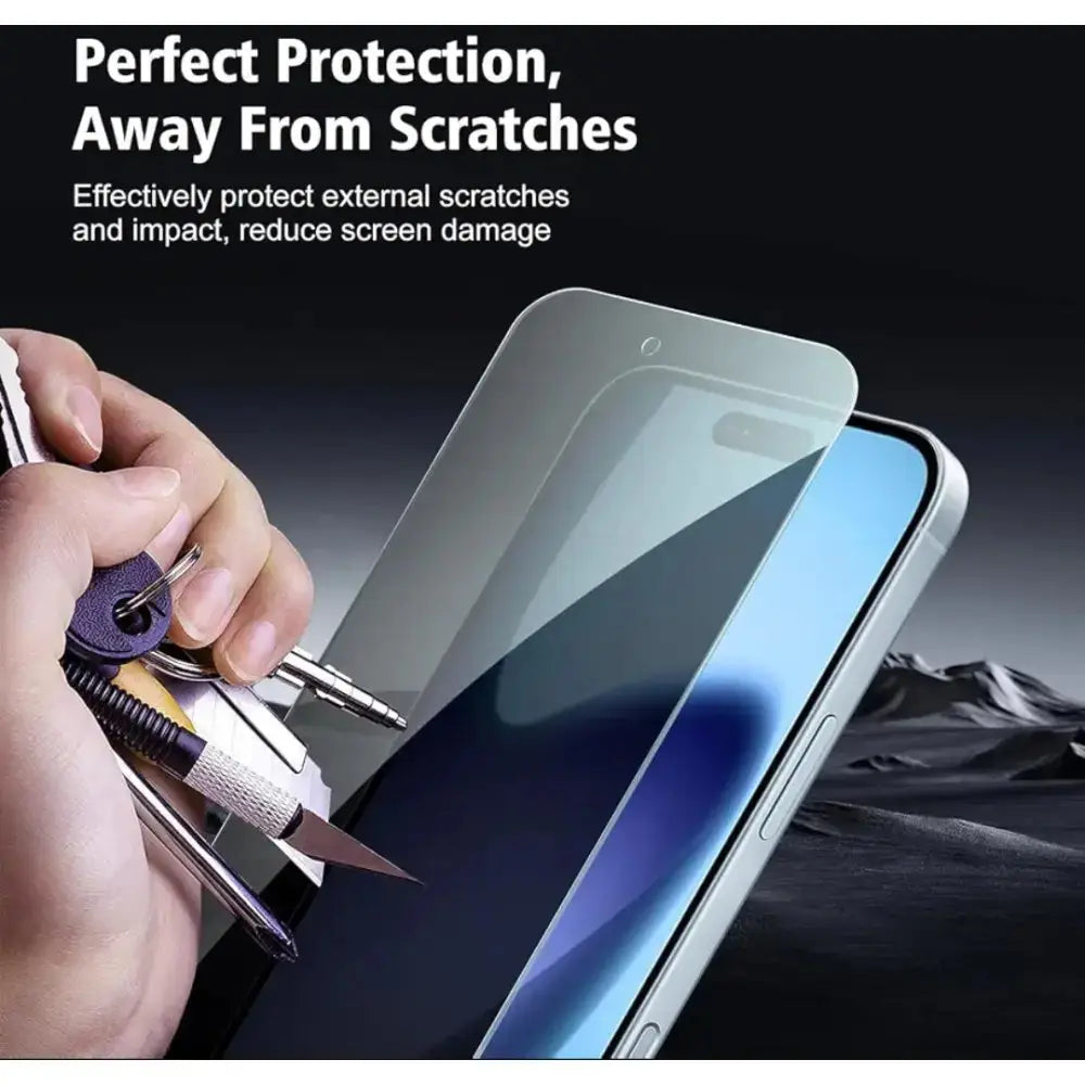 iPhone 16 Plus Privacy Tempered Glass Screen Protector – 9H HD Anti-Spy, 2.5D Rounded Edge, Impact & Scratch Resistant