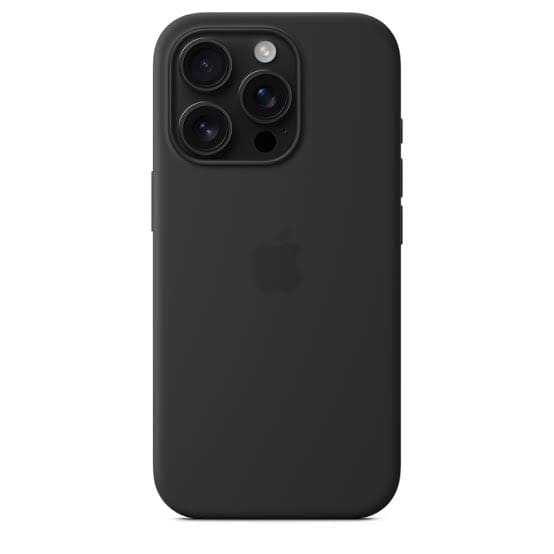 Black Silicone Case for iPhone 16 Pro (6.1”)