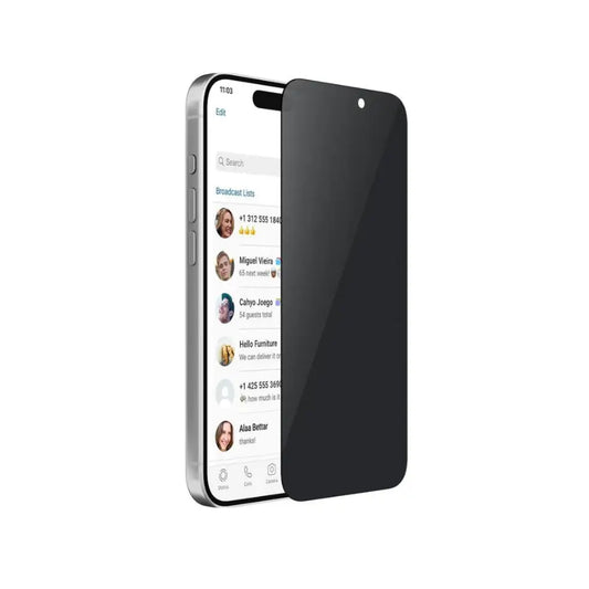 iPhone 16 Pro Max Privacy Tempered Glass Screen Protector – 9H HD Anti-Spy, 2.5D Rounded Edge, Impact & Scratch Resistant