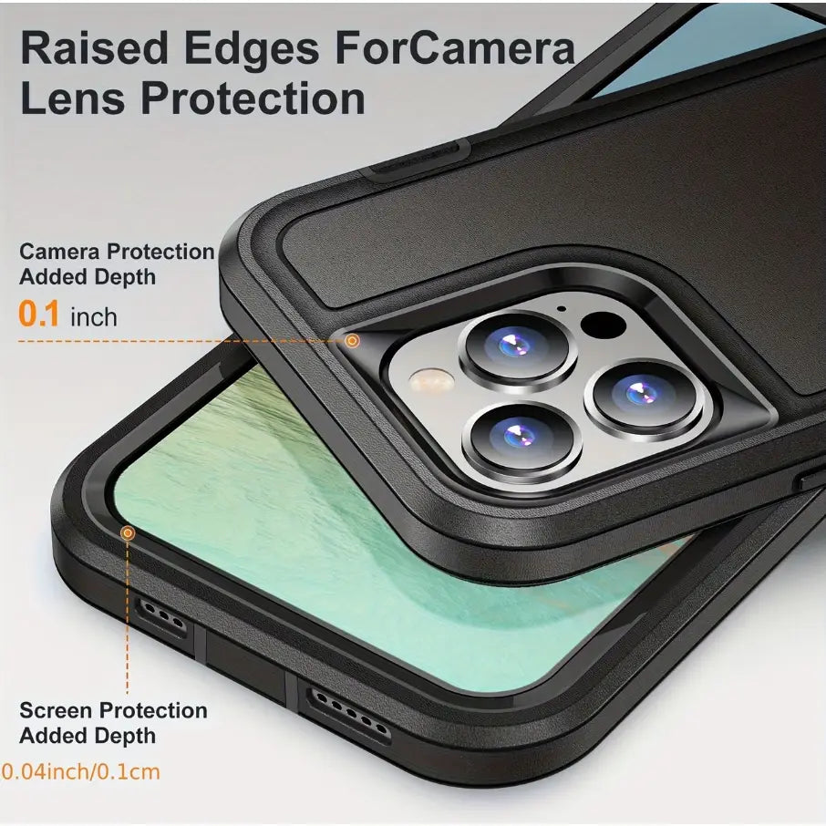 IPhone 16 Pro Max Triple Layer Armor Hard Case with Kickstand