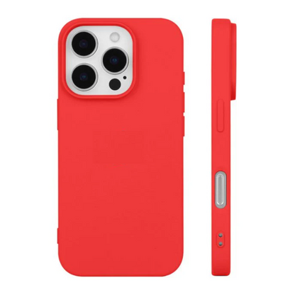 iPhone 16 Pro Max Silicone Case – Soft Protective Cover (Black, Blue, Red)