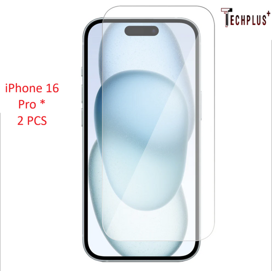 iPhone 16 Pro Tempered Glass Screen Protector 9H – 2 Pack | Premium Protection