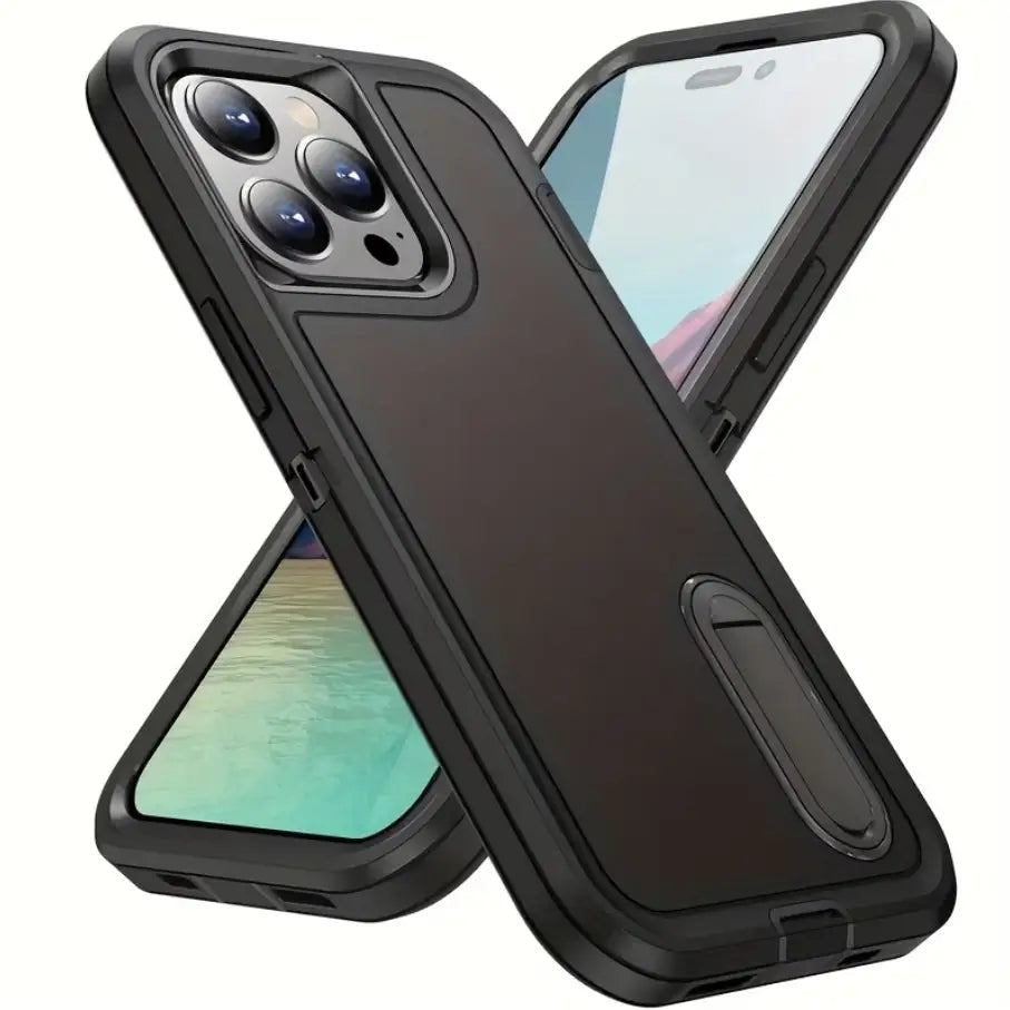 IPhone 16 pro Triple Layer Armor Hard Case with Kickstand