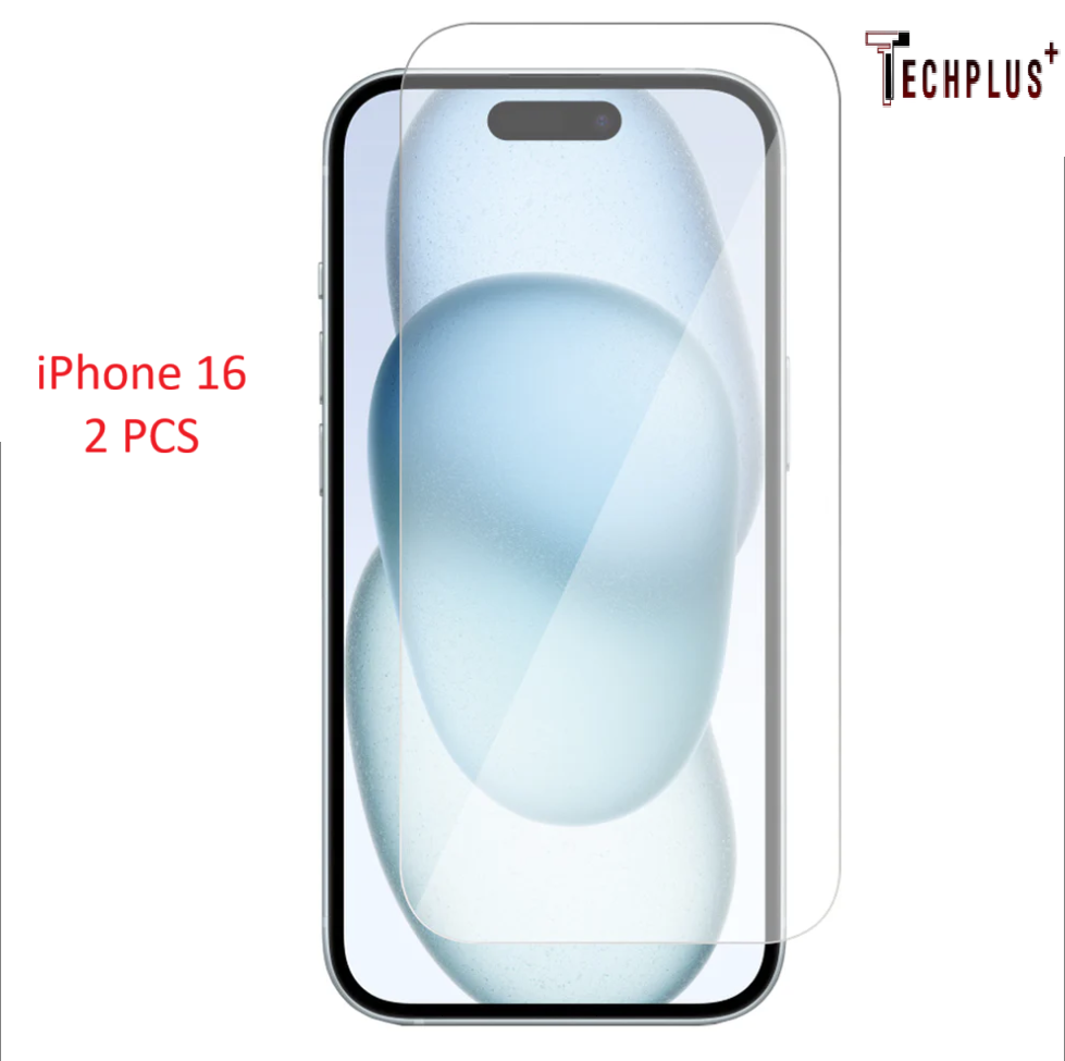iPhone 16 Tempered Glass Screen Protector 9H – 2 Pack | Premium Protection