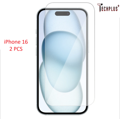 iPhone 16 Tempered Glass Screen Protector 9H – 2 Pack | Premium Protection