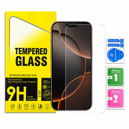 Iphone 17 Clear Tempered Glass Screen Protector (2 Pack) – 9H HD, 2.5D Rounded Edge, Impact & Scratch Resistant