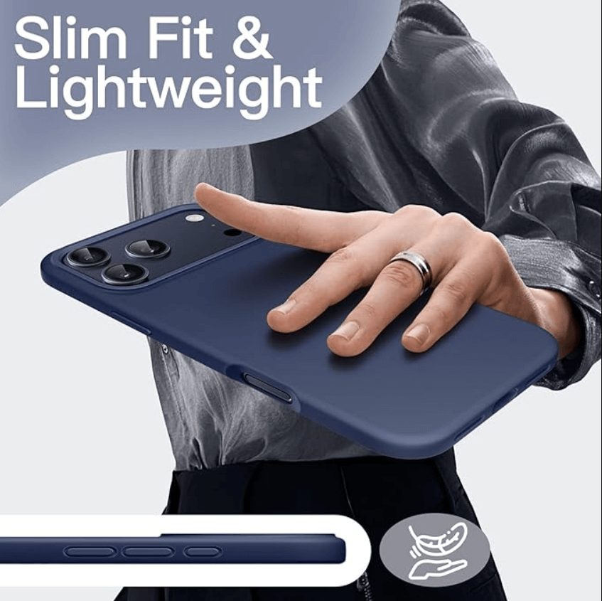 iPhone 18 Pro Max Navy Blue Silicone Case – Soft Protective Cover