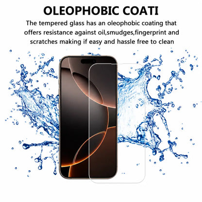 Iphone 17 Pro Max Clear Tempered Glass Screen Protector (2 Pack) – 9H HD, 2.5D Rounded Edge, Impact & Scratch Resistant