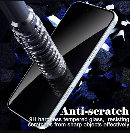iPhone 16 Plus Privacy Tempered Glass Screen Protector – 9H HD Anti-Spy, 2.5D Rounded Edge, Impact & Scratch Resistant