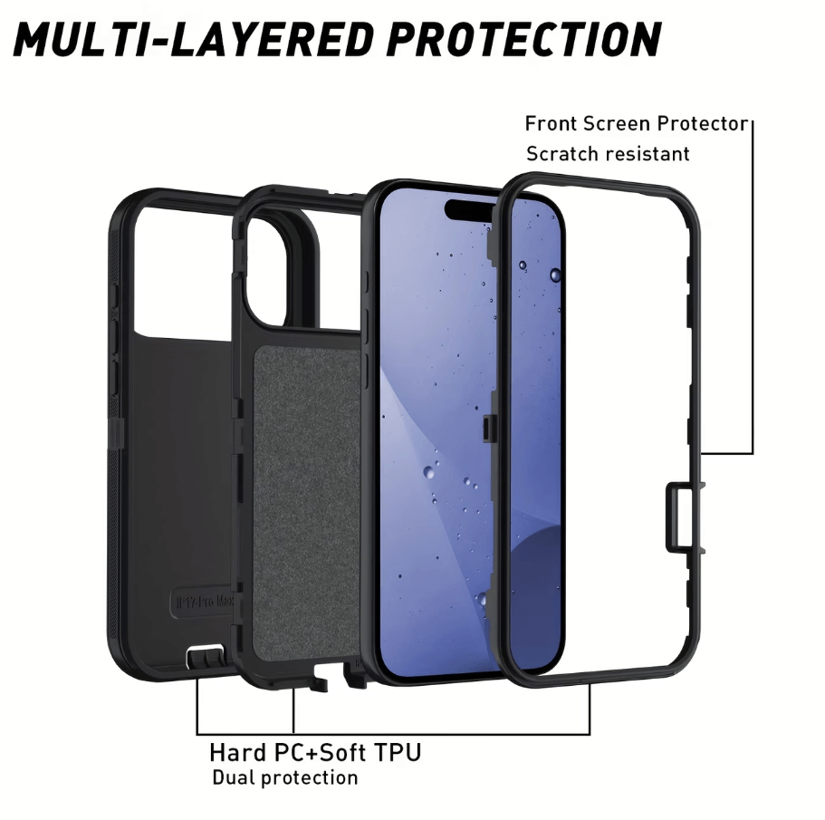 iPhone 18 Pro Triple Layer Armor Hard Case