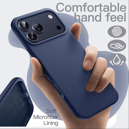 iPhone 17 Pro Navy Blue Silicone Case – Soft Protective Cover