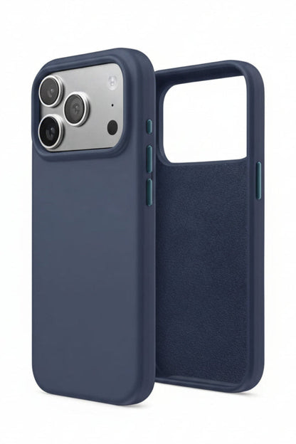 iPhone 18 Pro Navy Blue Silicone Case – Soft Protective Cover