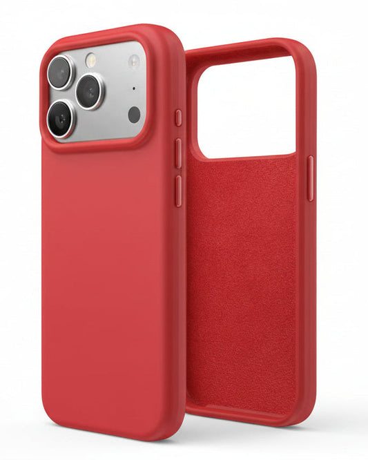iPhone 17 Pro Red Silicone Case – Soft Protective Cover