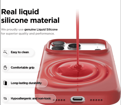 iPhone 18 Pro Red Silicone Case – Soft Protective Cover