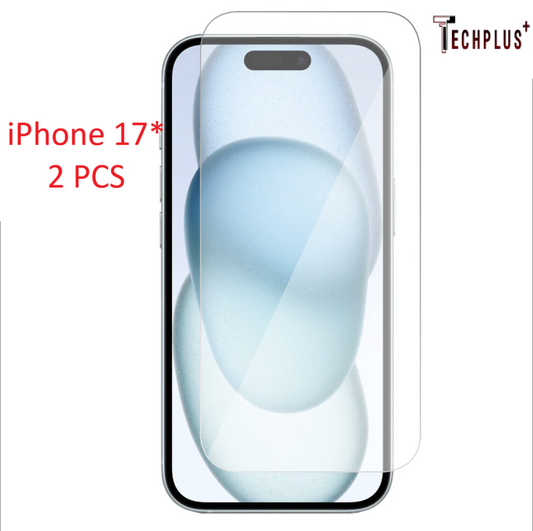 iPhone 17 Tempered Glass Screen Protector 9H – 2 Pack | HD Clear