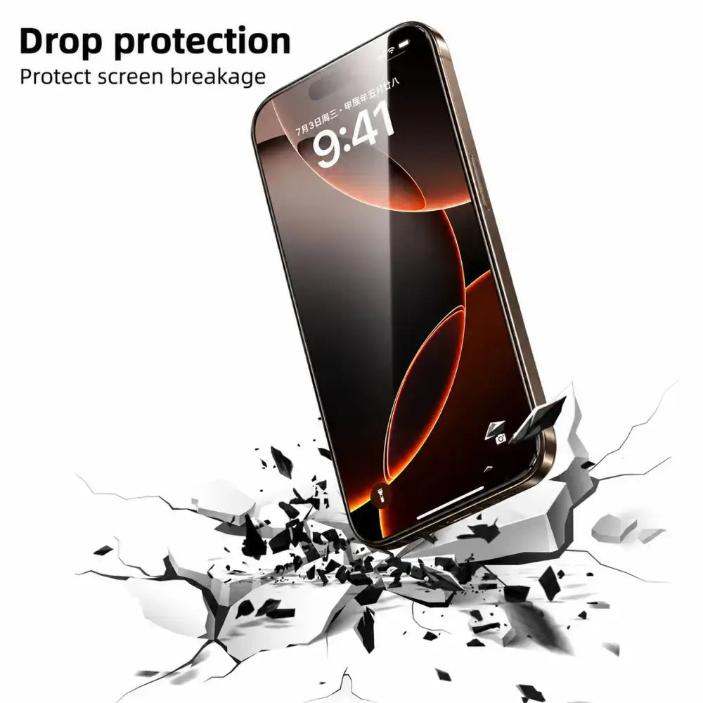 Iphone 18 Pro Clear Tempered Glass Screen Protector (2 Pack) – 9H HD, 2.5D Rounded Edge, Impact & Scratch Resistant