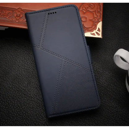 iPhone 18 Pro Flip Wallet Case Cowhide Dot Pattern