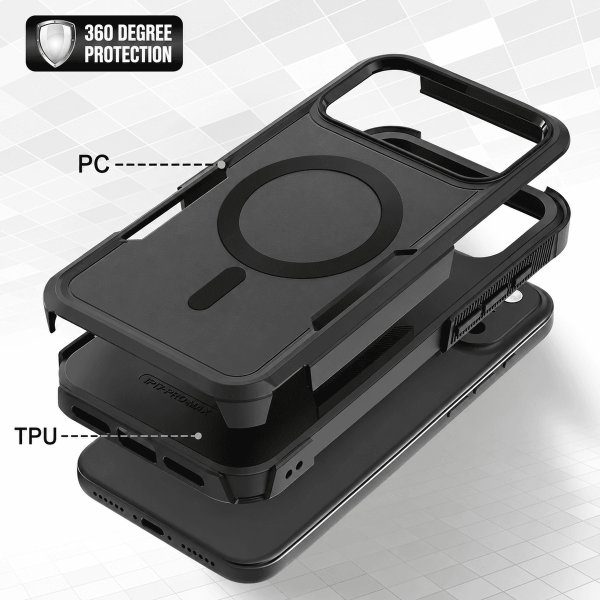 iPhone 18 Pro MagSafe Rugged Case for Protection