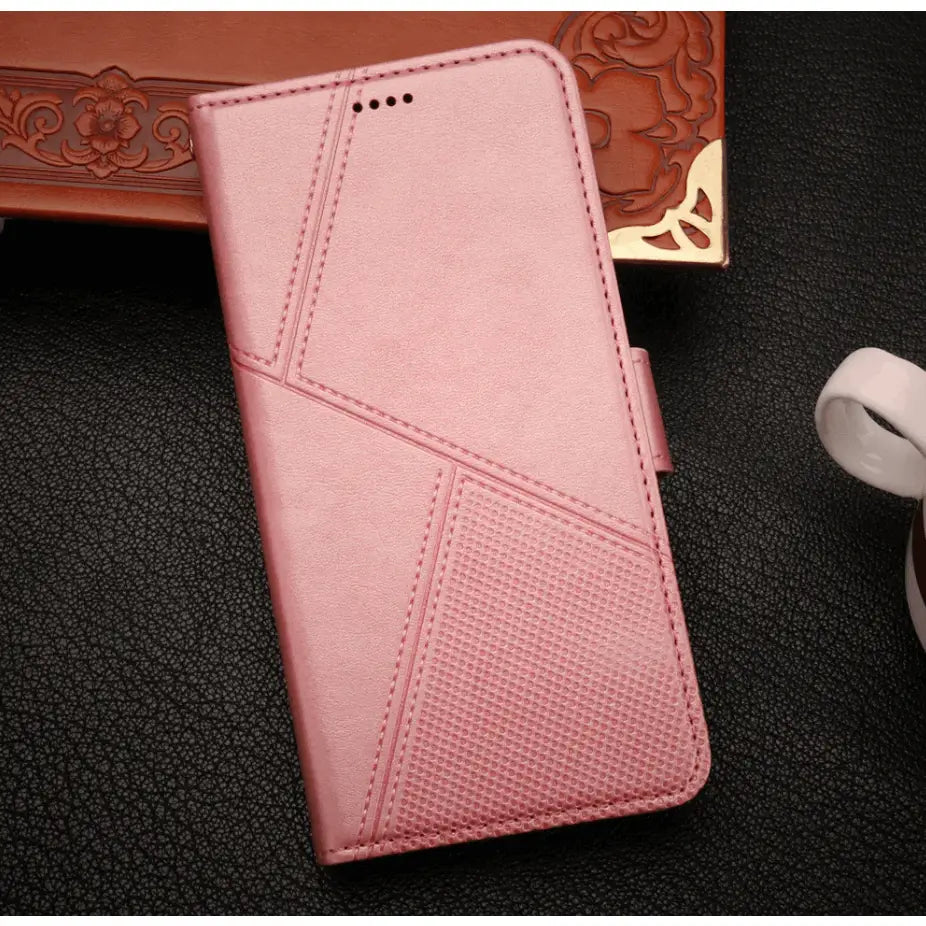iPhone 6 Flip Wallet Case Cowhide Dot Pattern