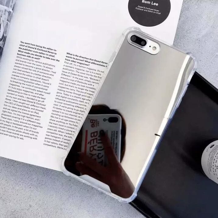 Silicone Case for iPhone 6 Plus/6s Plus (Silver Mirror)