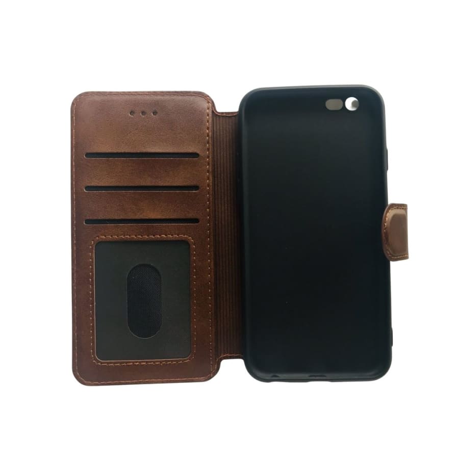 Synthetic Leather Flip Case for iPhone 6/6s Flip (Brown)