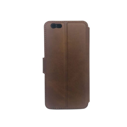 Synthetic Leather Flip Case for iPhone 6/6s Flip (Brown)