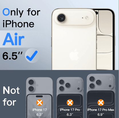 iPhone Air Privacy Tempered Glass Screen Protector (2 Pack) – 9H HD Anti-Spy, 2.5D Rounded Edge, Impact & Scratch Resistant
