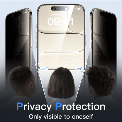 iPhone Air Privacy Tempered Glass Screen Protector – 9H HD Anti-Spy, 2.5D Rounded Edge, Impact & Scratch Resistant