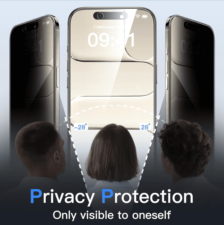 iPhone Air Privacy Tempered Glass Screen Protector (2 Pack) – 9H HD Anti-Spy, 2.5D Rounded Edge, Impact & Scratch Resistant