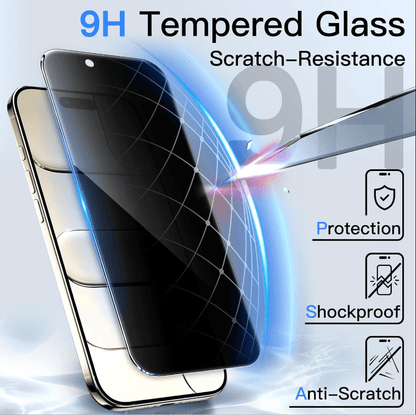 iPhone Air Privacy Tempered Glass Screen Protector – 9H HD Anti-Spy, 2.5D Rounded Edge, Impact & Scratch Resistant