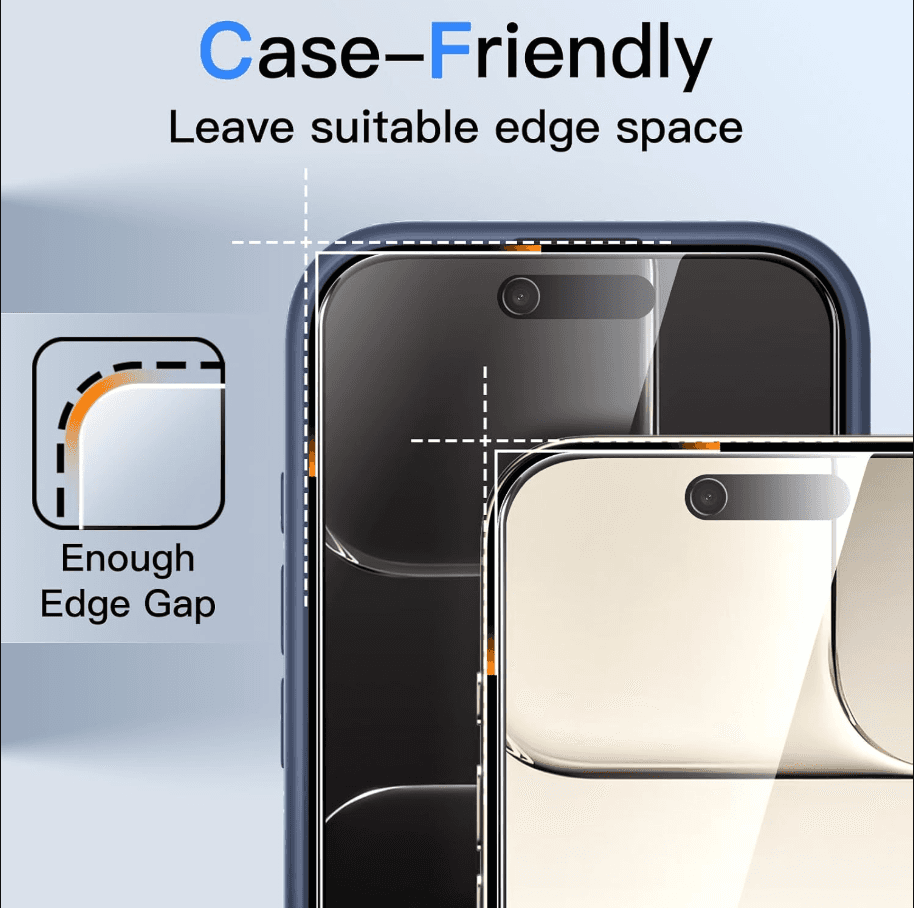 iPhone Air Privacy Tempered Glass Screen Protector (2 Pack) – 9H HD Anti-Spy, 2.5D Rounded Edge, Impact & Scratch Resistant