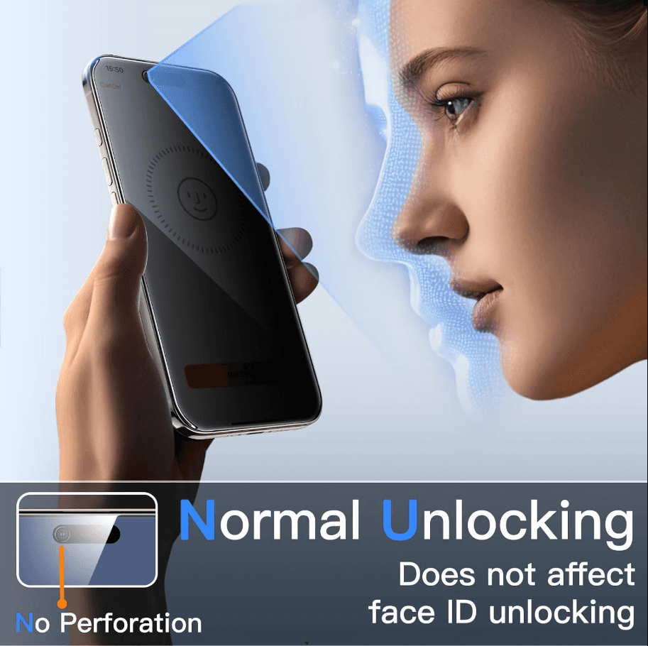 iPhone Air Privacy Tempered Glass Screen Protector – 9H HD Anti-Spy, 2.5D Rounded Edge, Impact & Scratch Resistant