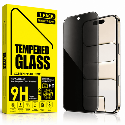 iPhone Air Privacy Tempered Glass Screen Protector – 9H HD Anti-Spy, 2.5D Rounded Edge, Impact & Scratch Resistant