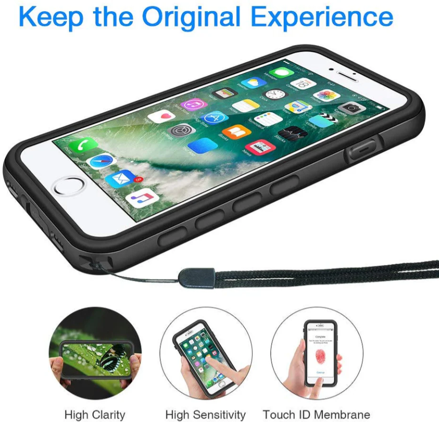 Redpepper Waterproof Case for iPhone SE Black