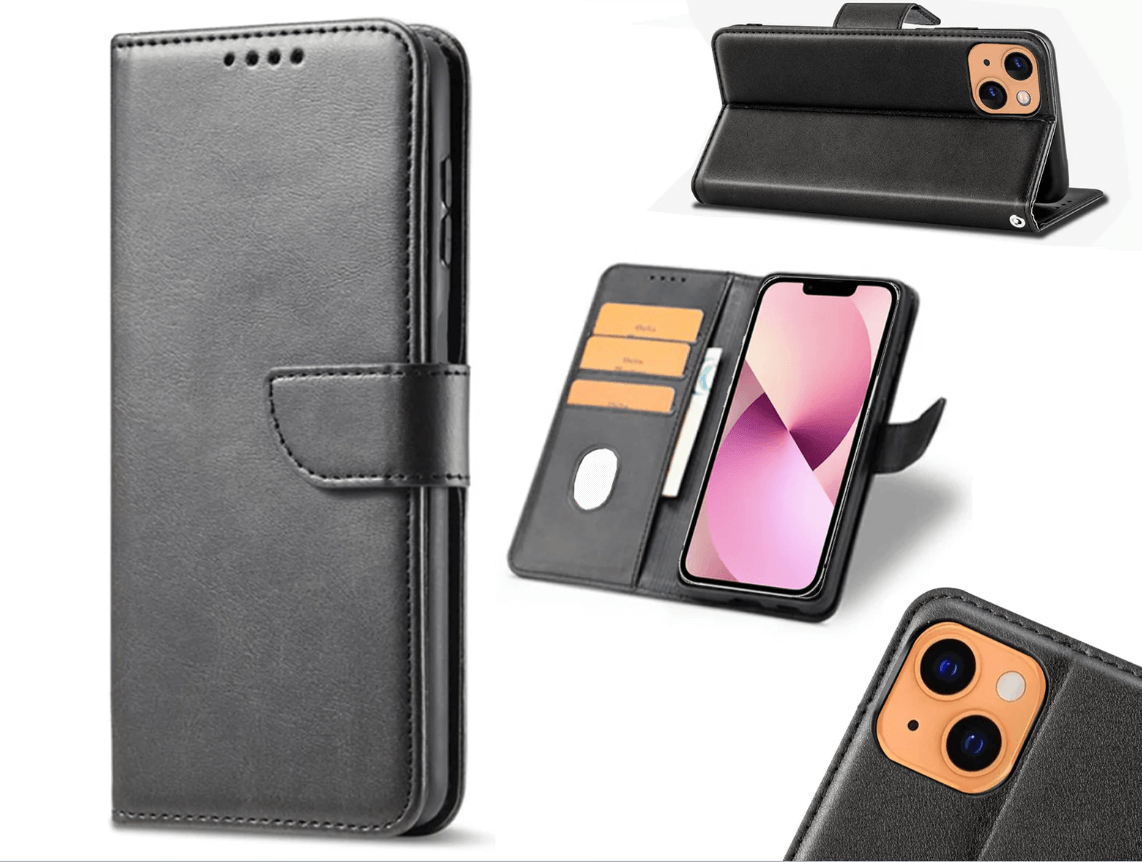 iPhone 15 Plus Wallet Case – Slim Leather Flip Cover with Card Holder