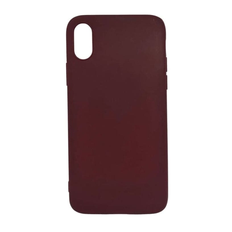 Silicone Case for iPhone X / XS (Maroon)