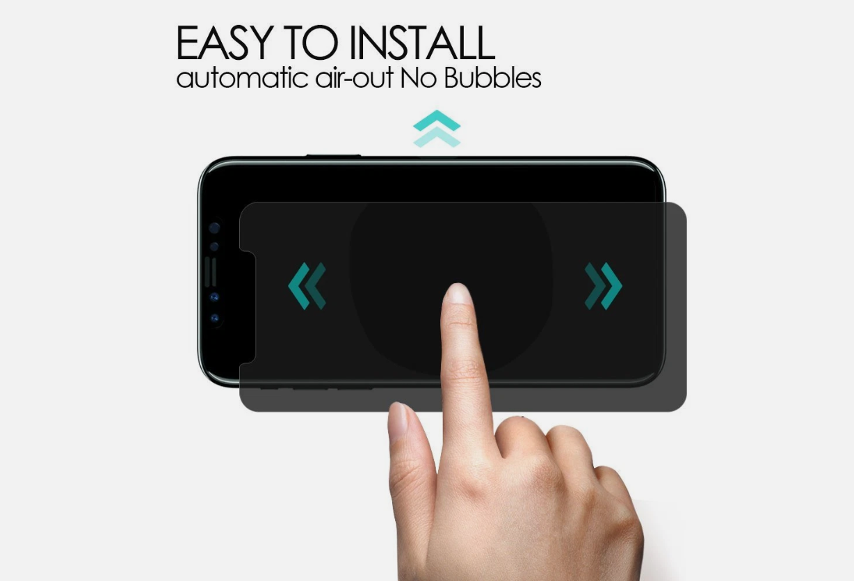 iPhone XS Privacy Tempered Glass Screen Protector – 9H Anti-Spy