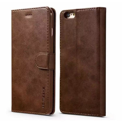 Synthetic Leather Flip Case for iPhone XS Max (Brown)