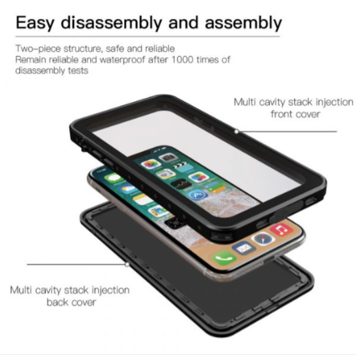 iPhone XS Max Waterproof Case Redpepper Full Protective Cover