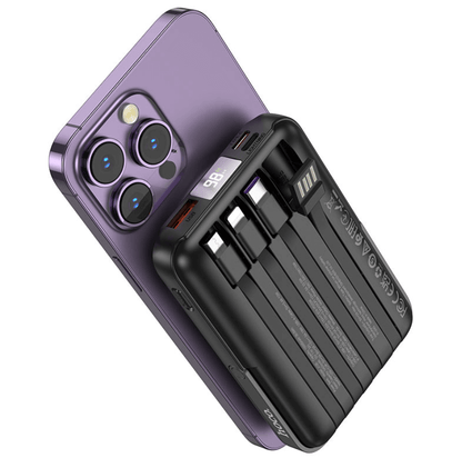 J135 Rico Magnetic Wireless Power Bank 10000mAh with Built-In Cables