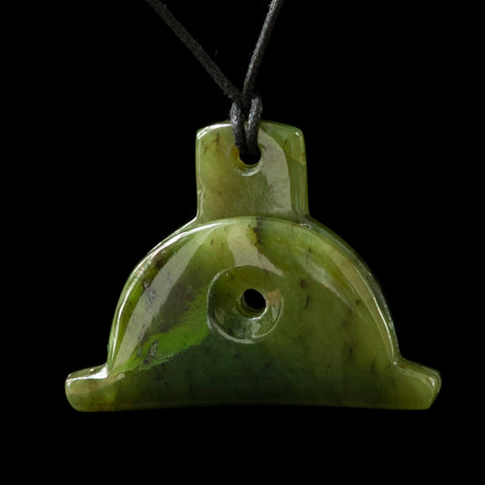 Jade Shepherd's Whistle - light green Pendant