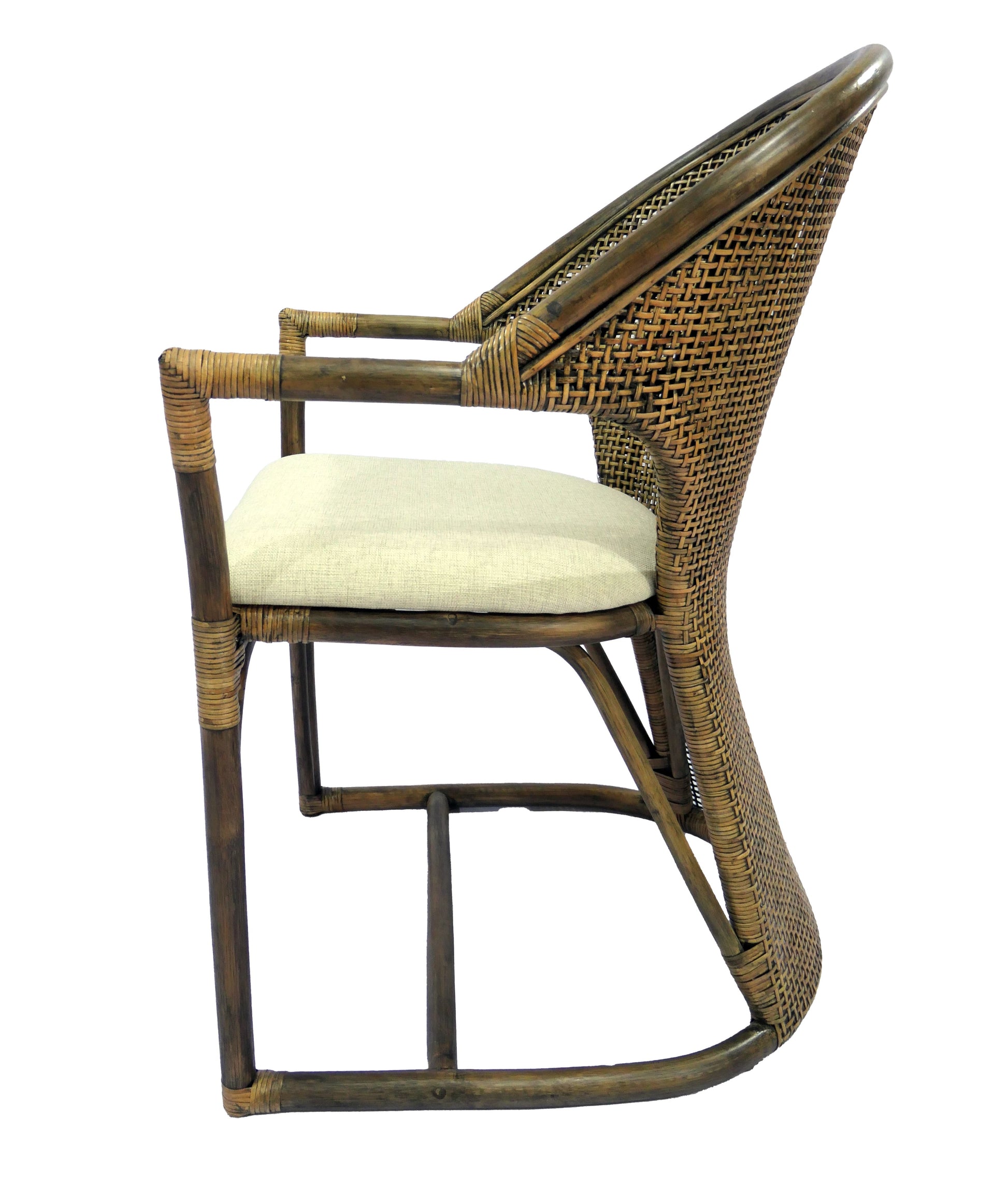 Jimbaran Armchair - Antique Brown & Black wash at online8 furniture store Auckland