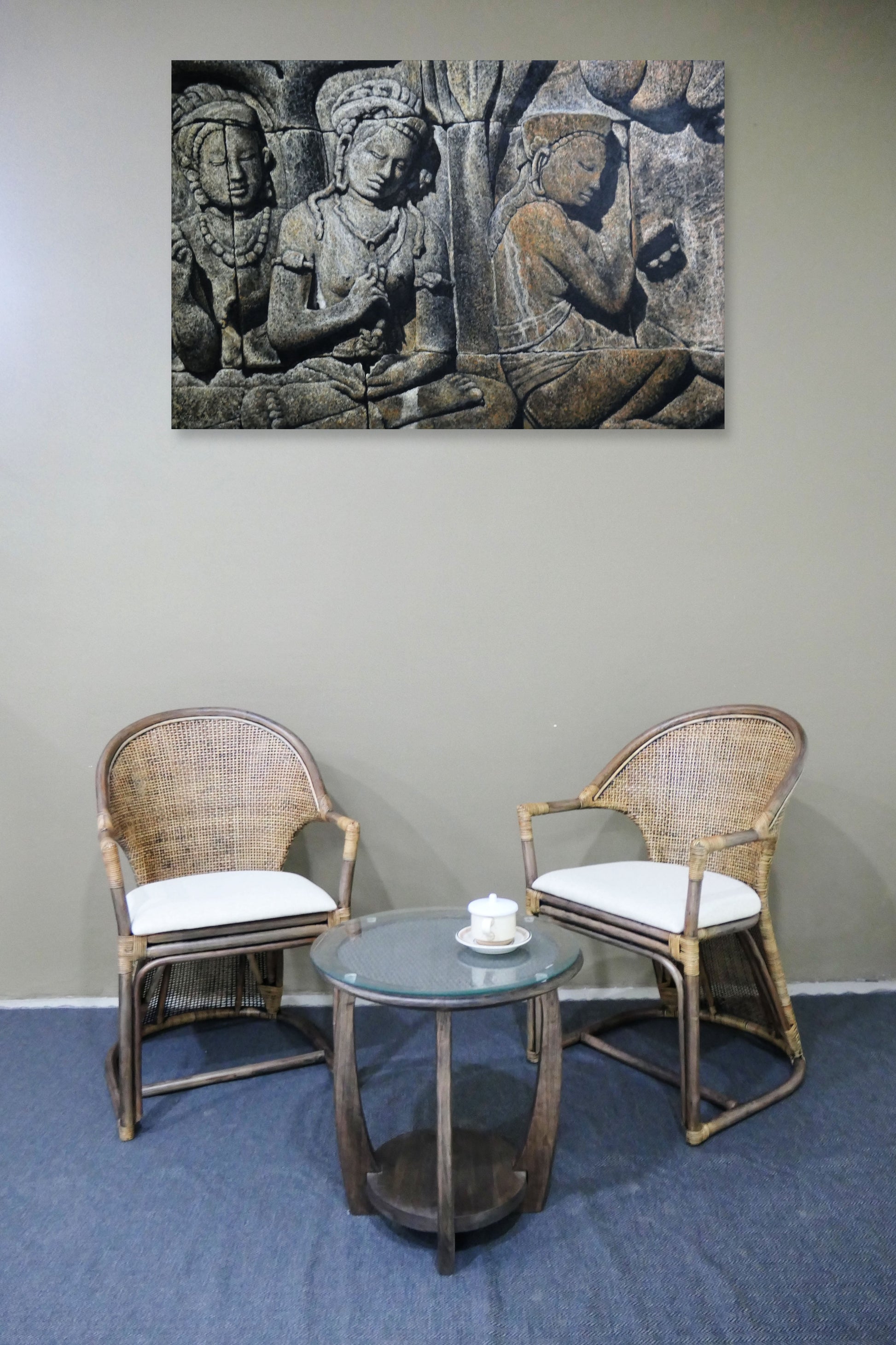 Jimbaran Armchair - Antique Brown & Black wash at online8 furniture store Auckland