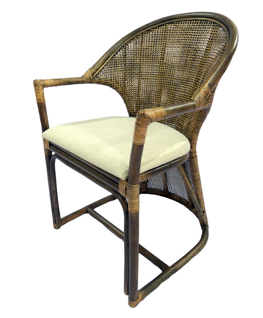 Jimbaran Armchair - Antique Brown & Black wash at online8 furniture store Auckland
