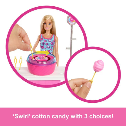 Barbie Beach Detectives Malibu Doll, Cotton Candy Game Playset & Accessories