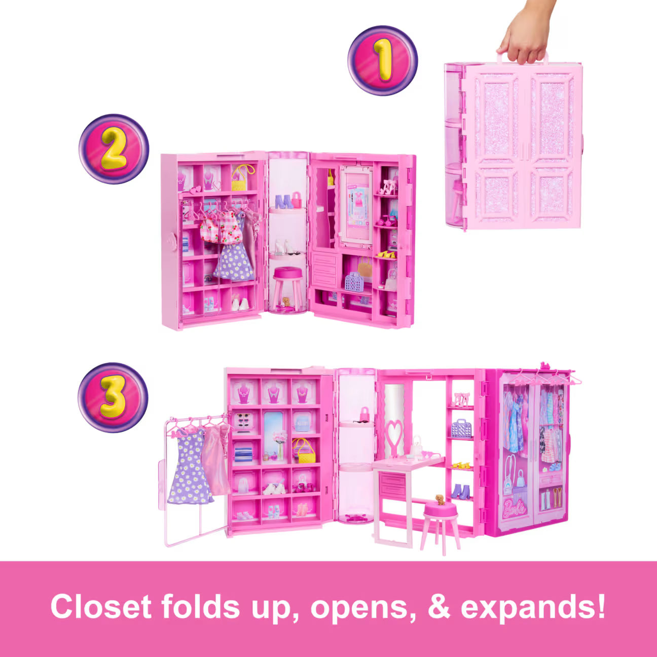 Barbie Dream Closet Doll, Playset and Accessories