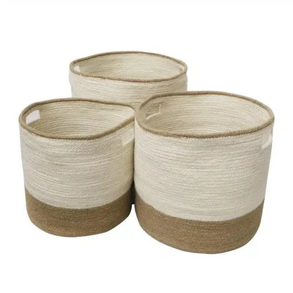 Jute Storage set/3 Basket Door Handle at online8 furniture store Auckland