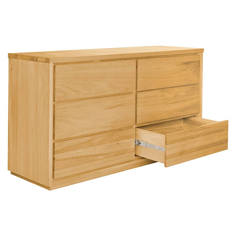 Kansas 6 Drawers Dresser | Lowboy | Shop Now at online8 furniture store Auckland